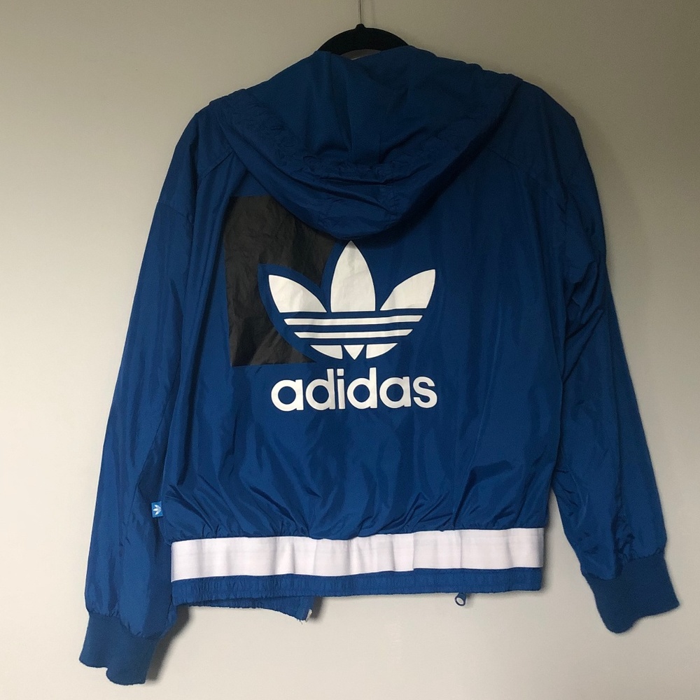 Blue ADIDAS Windbreaker Jacket - Picture 5 of 7